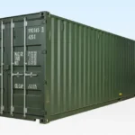 40FT Shipping Container in Grün (RAL 6007)