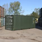 20-Fuß Versandcontainer (One Trip) in Dunkelgrün (RAL 6007)